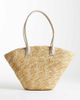 My Accessories My Accessories straw basket bag with faux suede handles in natural-Neutral - 1