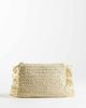 My Accessories My Accessories straw clutch bag with side fringing in natural-Neutral - 1