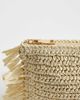 My Accessories My Accessories straw clutch bag with side fringing in natural-Neutral - 3