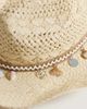 My Accessories My Accessories straw cowboy hat in beige with shell trim-Neutral - 3