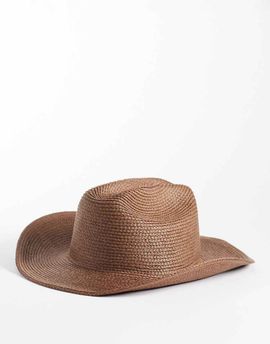 My Accessories My Accessories straw cowboy hat in dark brown