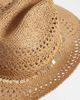 My Accessories My Accessories straw cowboy hat with gold-tone faux coin trim in brown - 3