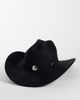 My Accessories My Accessories studded cowboy hat in black faux suede - 1