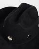 My Accessories My Accessories studded cowboy hat in black faux suede - 2