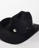 My Accessories My Accessories studded cowboy hat in black faux suede - 3