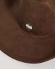 My Accessories My Accessories studded cowboy hat in chocolate faux suede-Brown - 2