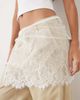 My Accessories My Accessories tie side skirt belt in scalloped white lace - 2