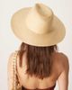 My Accessories My Accessories wide brown straw fedora hat in natural-Neutral - 2