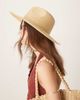 My Accessories My Accessories wide brown straw fedora hat in natural-Neutral - 3
