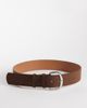 My Accessories My Accessories wide minimal buckle belt in brown - 1
