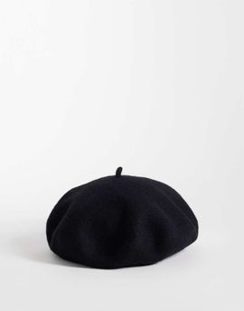 My Accessories My Accessories wool mix beret in black