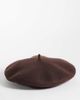 My Accessories My Accessories wool mix beret in brown - 1