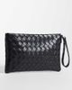 My Accessories My Accessories woven flat clutch bag in black - 3