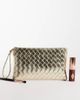 My Accessories My Accessories woven flat clutch bag in gold - 2