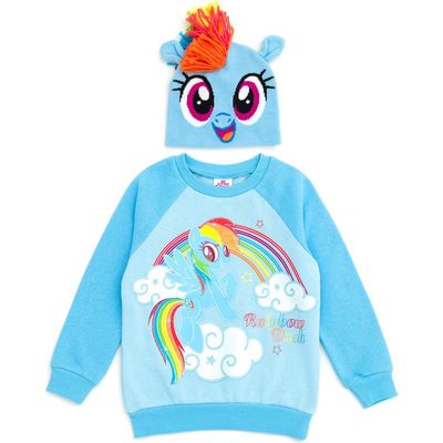 MY LITTLE PONY MY LITTLE PONY Rainbow Dash Cosplay Fleece 2-Piece Sweatshirt and Hat Set