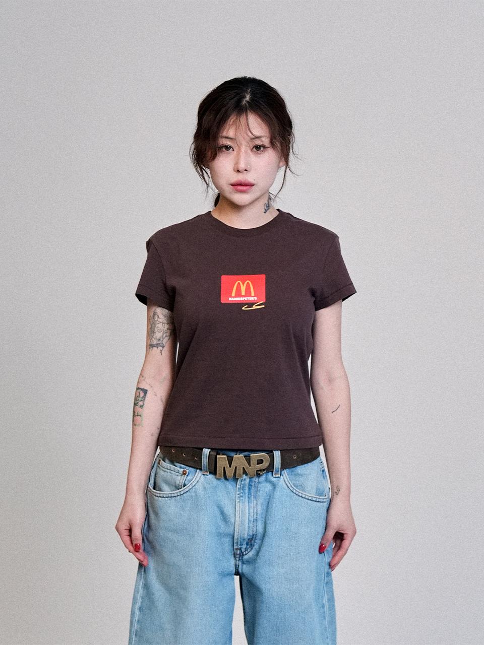 MY NAME IS PETER W PACDONALD T-SHIRTS [BROWN]