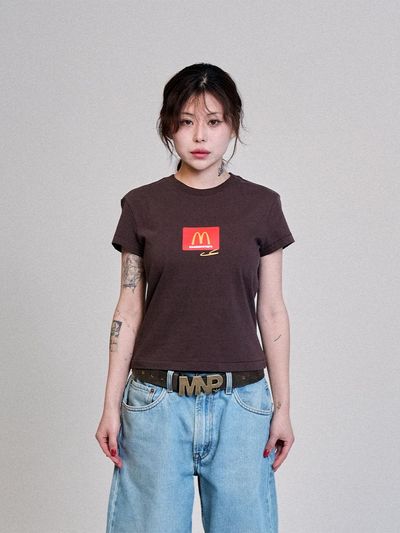 MY NAME IS PETER W PACDONALD T-SHIRTS [BROWN]