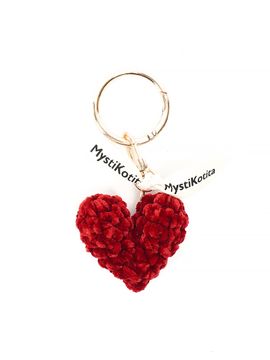 MystiKotita Velvet Heart Keyring_Small (5 Colors)