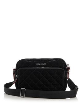 Mz Wallace Mz Wallace Metro Camera Tech Velvet Crossbody Bag