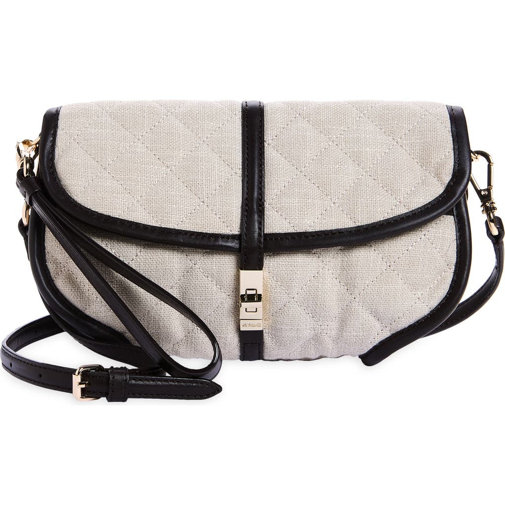 MZ Wallace MZ Wallace Small Astor Convertible Quilted Linen Clutch