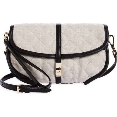 MZ Wallace MZ Wallace Small Astor Convertible Quilted Linen Clutch