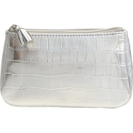 MZ Wallace MZ Wallace Small Luna Croc Embossed Metallic Leather Cosmetic Pouch