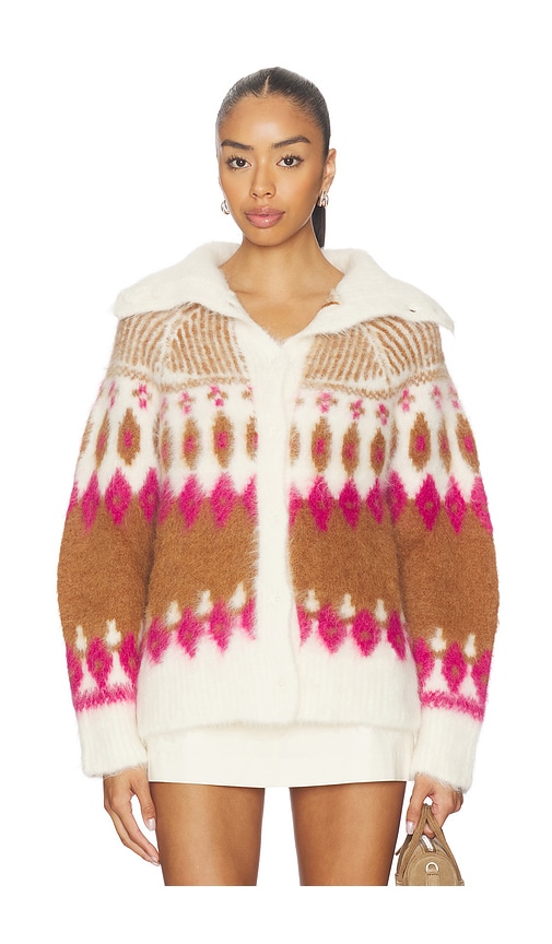 NAADAM - Italian Luxe Brushed Fair Isle Reversible Cardigan