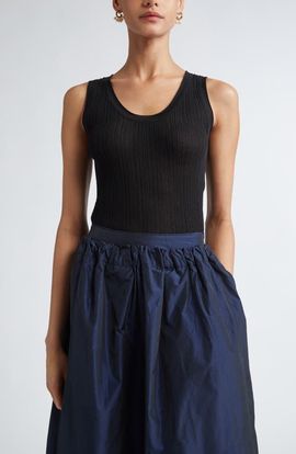 NACKIYÈ NACKIYÈ Fine Rib Organic Cotton Sweater Tank