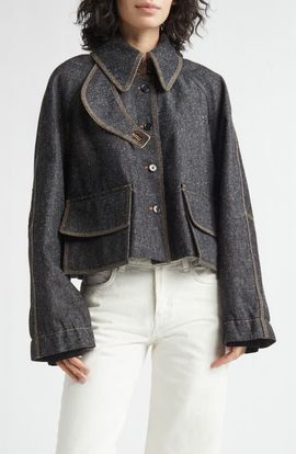 NACKIYÈ NACKIYÈ Precious Cargo Denim Crop Jacket