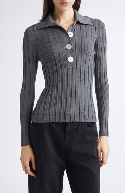 NACKIYÈ NACKIYÈ Sugarman Rib Wool Polo Sweater