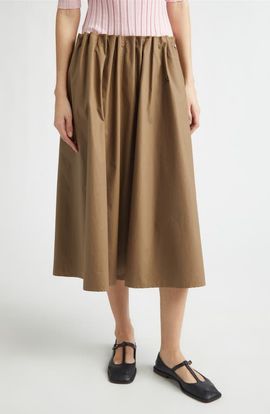 NACKIYÈ NACKIYÈ Summer Wine Cotton Twill Skirt