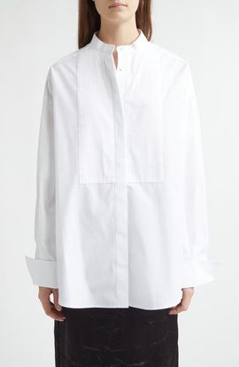 NACKIYÈ NACKIYÈ Tux Oversize Cotton Poplin Tuxedo Shirt