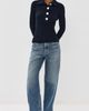 Nackiye Nackiye Sugarman Knit Long Sleeve Polo Navy - 5