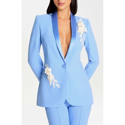 NADINE MERABI NADINE MERABI Allegra Floral Appliqué Blazer