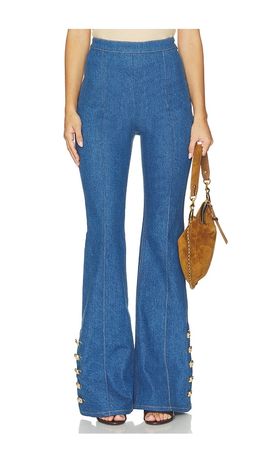 Nadine Merabi Nadine Merabi Charlotte Vintage Wash Denim Trousers