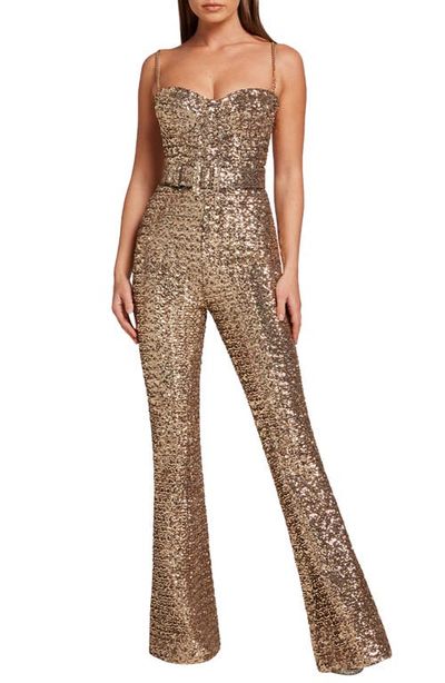 NADINE MERABI NADINE MERABI Lucinda Sequin Sleeveless Jumpsuit