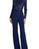 NADINE MERABI NADINE MERABI Misha Belted Long Sleeve Flare Jumpsuit - 1