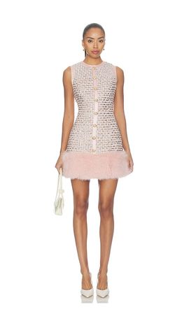 Nadine Merabi Nadine Merabi Pink Boucle Mini Dress