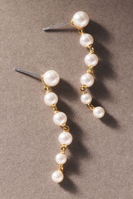 NADRI Bianca Graduated Linear Pearl Earrings