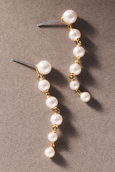 NADRI Bianca Graduated Linear Pearl Earrings