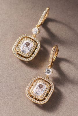 NADRI Double Halo Crystal Earrings
