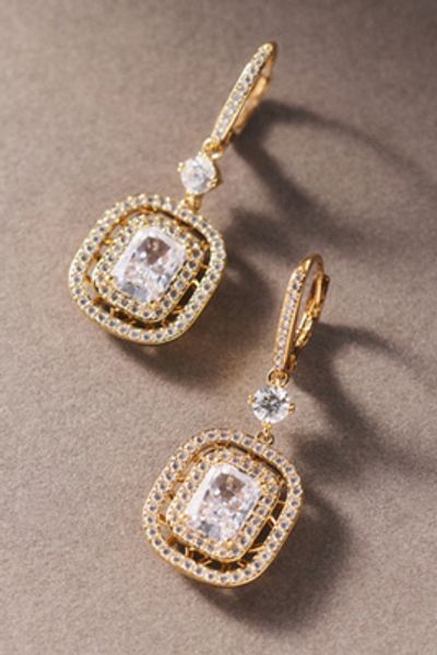 NADRI Double Halo Crystal Earrings