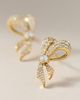 NADRI Eros Crystal Ribbon Post Earrings - 1