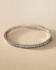 NADRI Half Pavé Crystal Hinged Oval Bangle Bracelet - 1