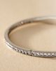 NADRI Half Pavé Crystal Hinged Oval Bangle Bracelet - 2