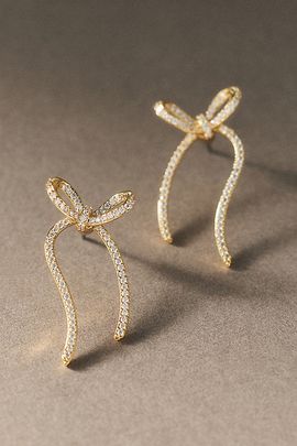 NADRI In The Air Bow Jacket Earrings