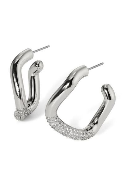Nadri Nadri Alma Pavé Organic Hoop Earrings