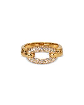 Nadri Nadri Alma Pave Link Statement Ring