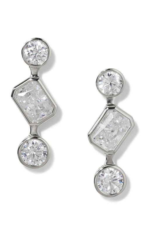Nadri Nadri Brooklyn Cubic Zirconia Trio Mini Linear Earrings