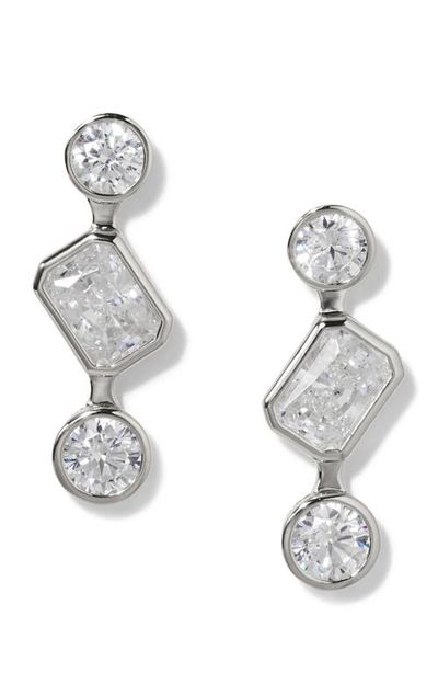 Nadri Nadri Brooklyn Cubic Zirconia Trio Mini Linear Earrings